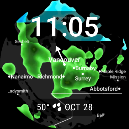Weather Radar Watch Face ekran görüntüsü