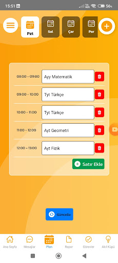 Mentor Takip ekran görüntüsü