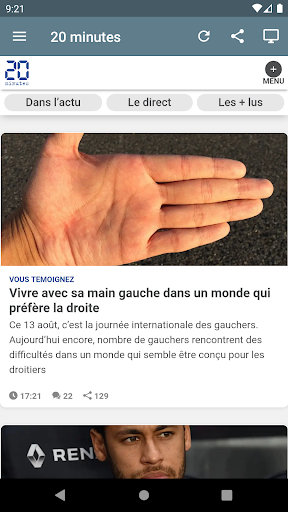 Les Journaux en Français ekran görüntüsü