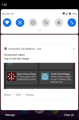 Screenshot Tile [No root] ekran görüntüsü