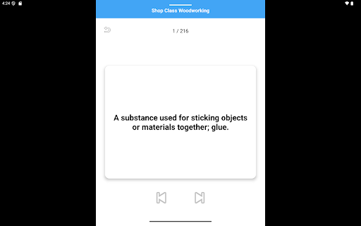 Shop Woodworking FlashCards ekran görüntüsü