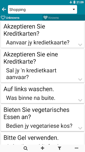 Afrikaans - German ekran görüntüsü