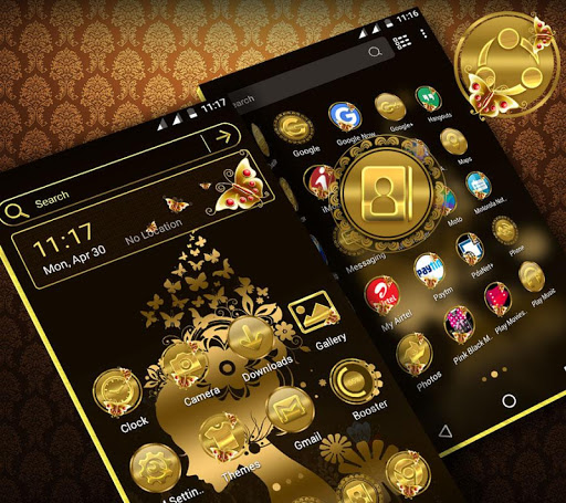 Gold Butterfly Girl Theme ekran görüntüsü
