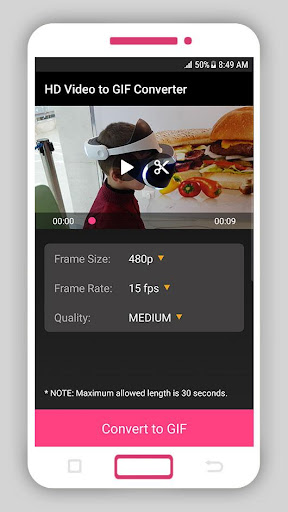 HD Video to GIF Converter ekran görüntüsü