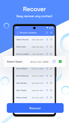 Recover deleted contacts ekran görüntüsü