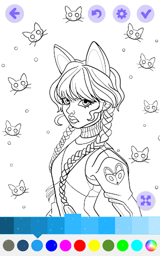 Girl's Creepy Coloring Book ekran görüntüsü