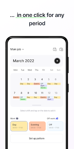 Shift Work Calendar ekran görüntüsü