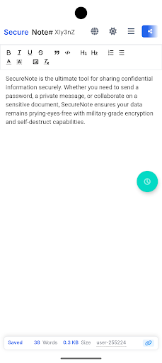 SecureNote ekran görüntüsü
