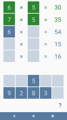 Çarpım tablosu  - Matematik ekran görüntüsü