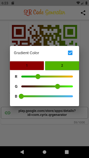 QR Code Generator ekran görüntüsü