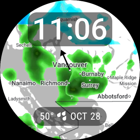 Weather Radar Watch Face ekran görüntüsü