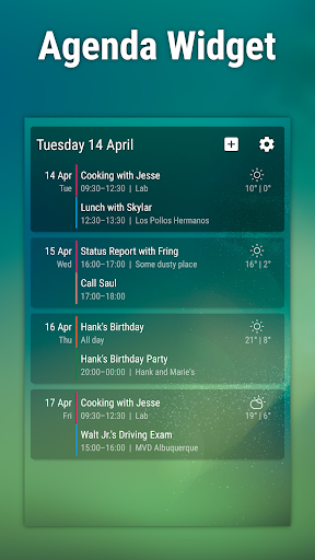 Event Flow Calendar Widget ekran görüntüsü