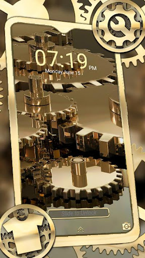 Golden Machine Gear Theme ekran görüntüsü