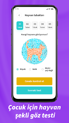 Ishihara Renk Körlüğü Testi ekran görüntüsü