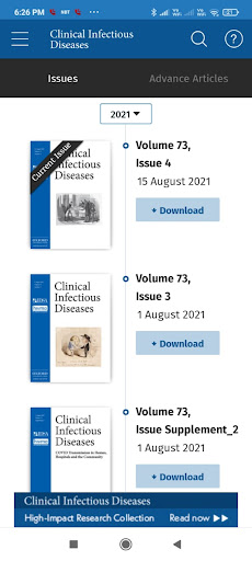 IDSA (Journals) ekran görüntüsü