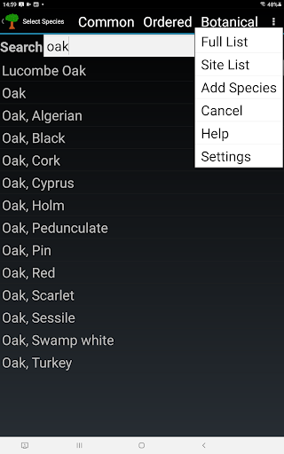 Tree Survey (OTISS) ekran görüntüsü