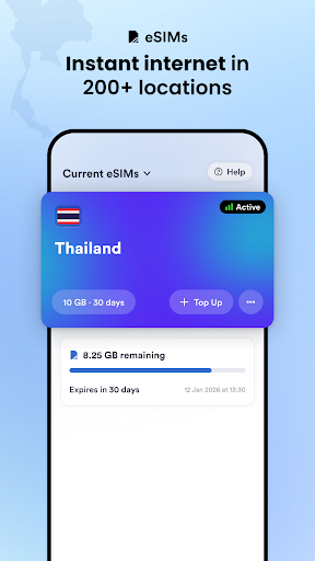 Skratch: Travel Map & eSIM ekran görüntüsü