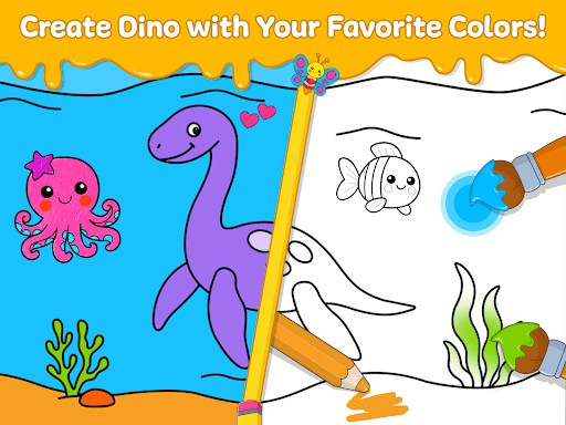 Dino Coloring Game ekran görüntüsü