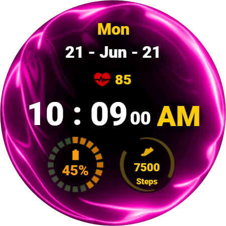 Fluid Pink Watch Face ekran görüntüsü