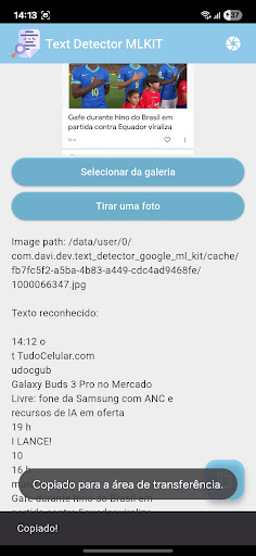 Text Detector MLKIT ekran görüntüsü