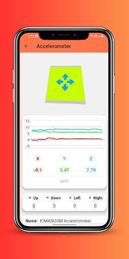 Sensor Test ekran görüntüsü