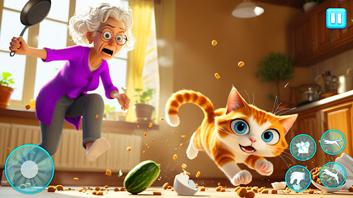 Angry Gran Vs Pet Cat Sim Game ekran görüntüsü