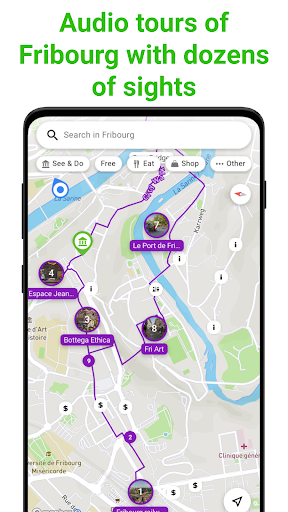 Fribourg Tour Guide:SmartGuide ekran görüntüsü