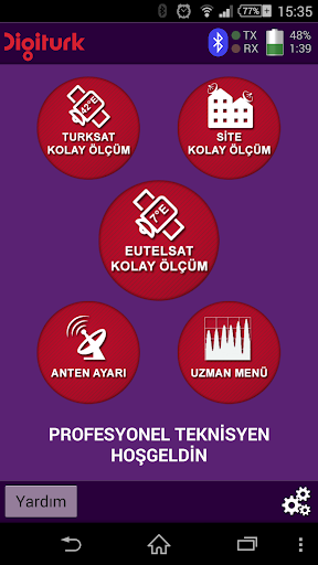 Digiturk Sinyal Ölçüm ekran görüntüsü