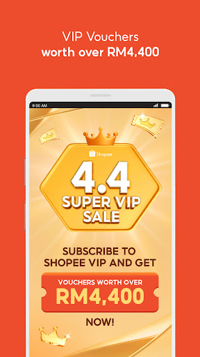 Shopee 4.4 Super VIP ekran görüntüsü