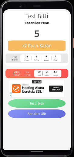 2. Sınıf Tüm Dersler Test Çöz ekran görüntüsü