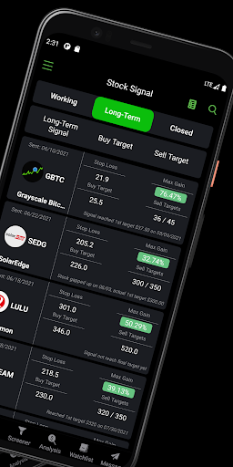 Stocks Signals - Stock Tracker ekran görüntüsü