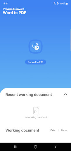 Polaris Convert Word to PDF ekran görüntüsü