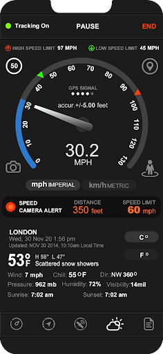 Speedometer 22S GPS Dash Cam ekran görüntüsü