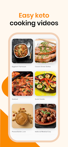 Keto diyet ve yemek planları ekran görüntüsü