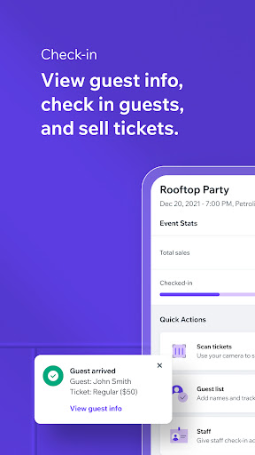 Check-in by Wix ekran görüntüsü