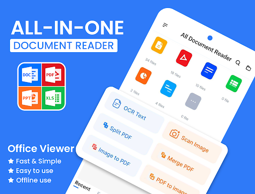 Document Reader: PDF, Word Doc ekran görüntüsü