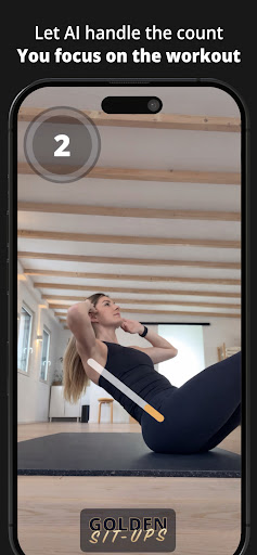 GOLDEN Sit ups - Abs Workout ekran görüntüsü
