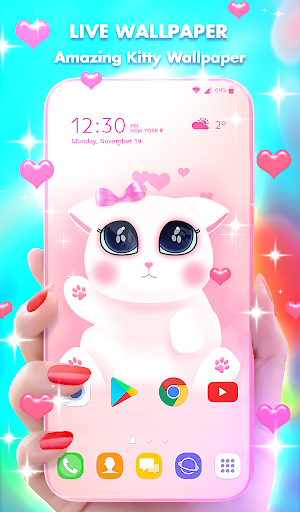 Kitty Love Wallpaper ekran görüntüsü