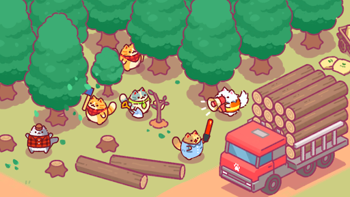 Lumbercat: Cute Idle Tycoon ekran görüntüsü