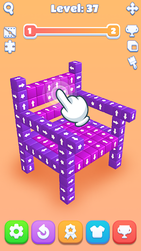 Cube Away 3D: Tap block out ekran görüntüsü