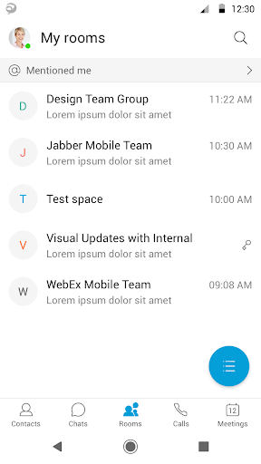 Jabber for Intune ekran görüntüsü