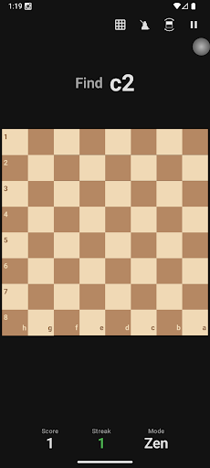 Chessis Coordinate Trainer ekran görüntüsü