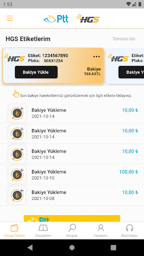 HGS - Hızlı Geçiş Sistemi ekran görüntüsü