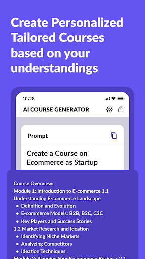 AI Course Creator - Generator ekran görüntüsü