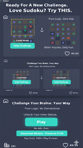 Binary Puzzle Plus ekran görüntüsü