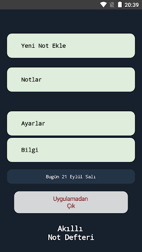 Not Defteri ekran görüntüsü