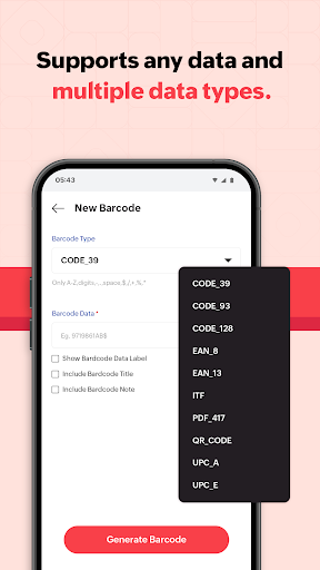 Barcode & QR Code Generator ekran görüntüsü