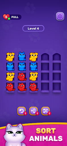 Cozy Sort: Animal Sorting Game ekran görüntüsü