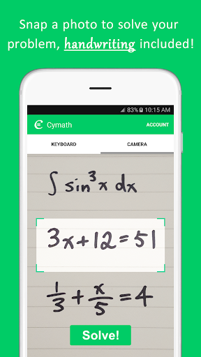 Cymath - Math Problem Solver ekran görüntüsü