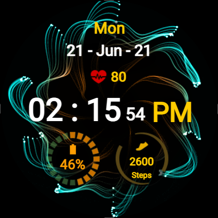 Spiral Flower Watch Face ekran görüntüsü